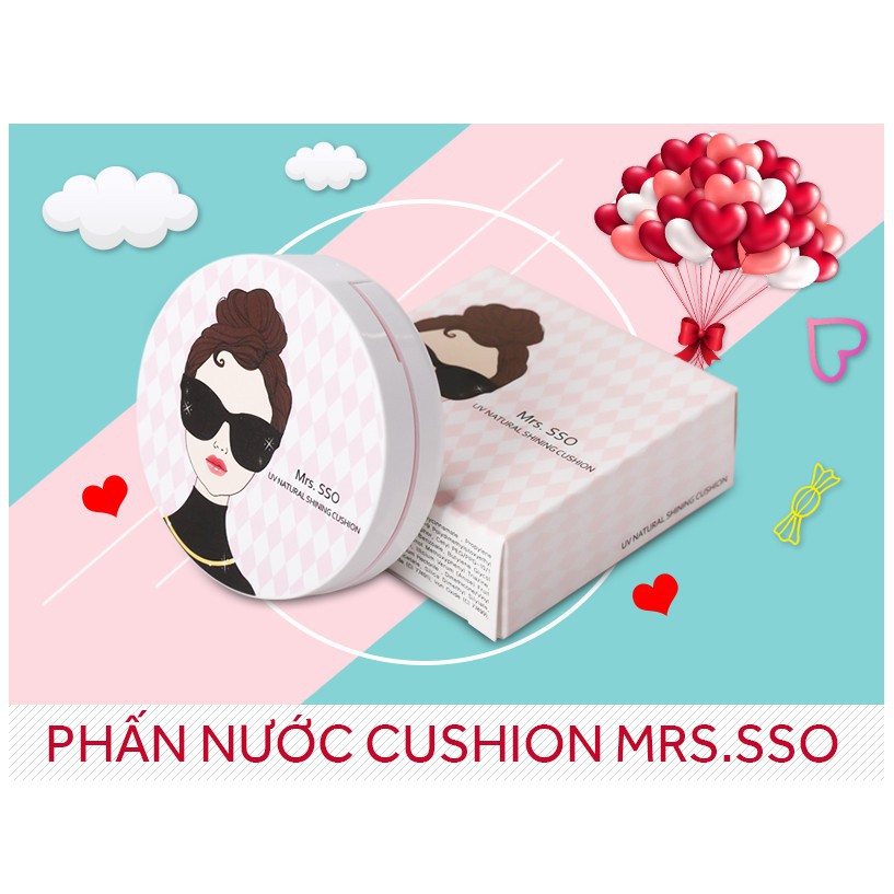 Phấn nước Cushion Mrs SSO UV Natural Shining - tone 22 | BigBuy360 - bigbuy360.vn
