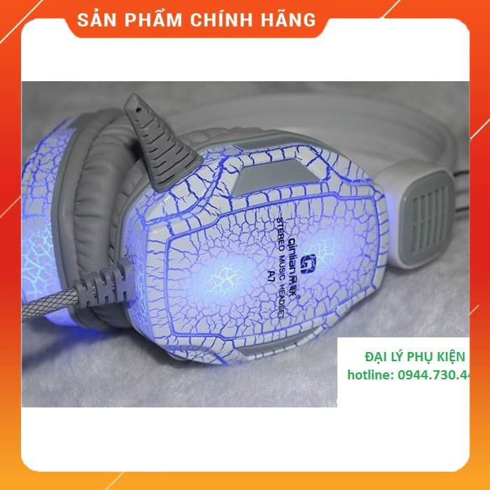 Tai nghe máy tính , tai nghe game Qinlian A7 mic ngắn led đổi màu