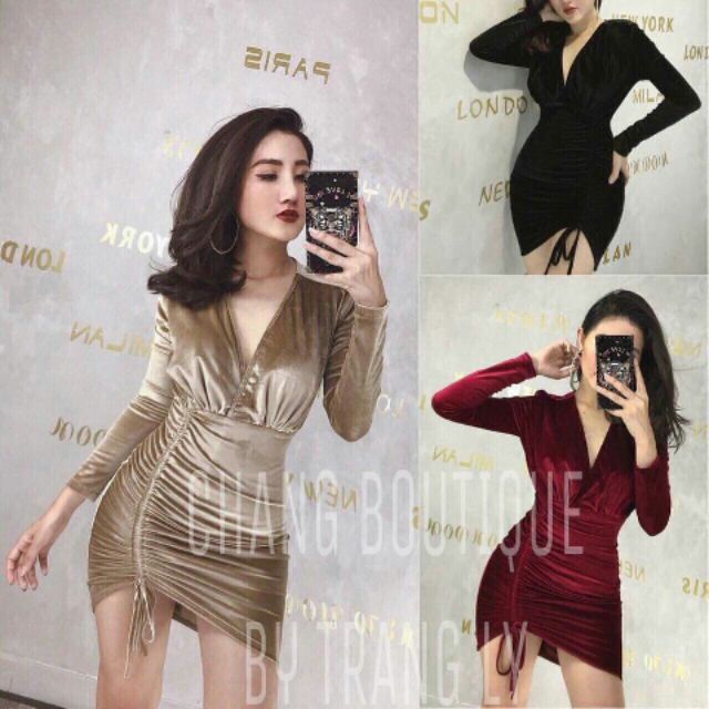 Đầm body nhung cao cấp