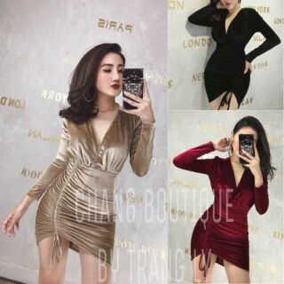 Đầm body nhung cao cấp