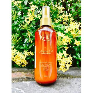 Xịt dưỡng tóc KELLA  Argan 250ml chai nâu⚡CHÍNH HÃNG⚡hương nước hoa cao cấp nuôi dưỡng tóc mềm mại, mượt mà óng ả