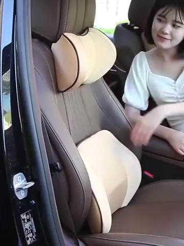 Gối tựa đầu ghế xe hơi bằng cotton đàn hồi chậm có thể điều chỉnh bảo vệ cổ tiện lợi | BigBuy360 - bigbuy360.vn
