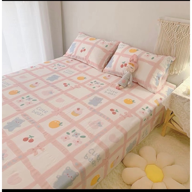 Ga Gối Cotton Living 100%cotton Hàng Nhập Khẩu Cao Cấp 3 Món Nhiều Mẫu Cute