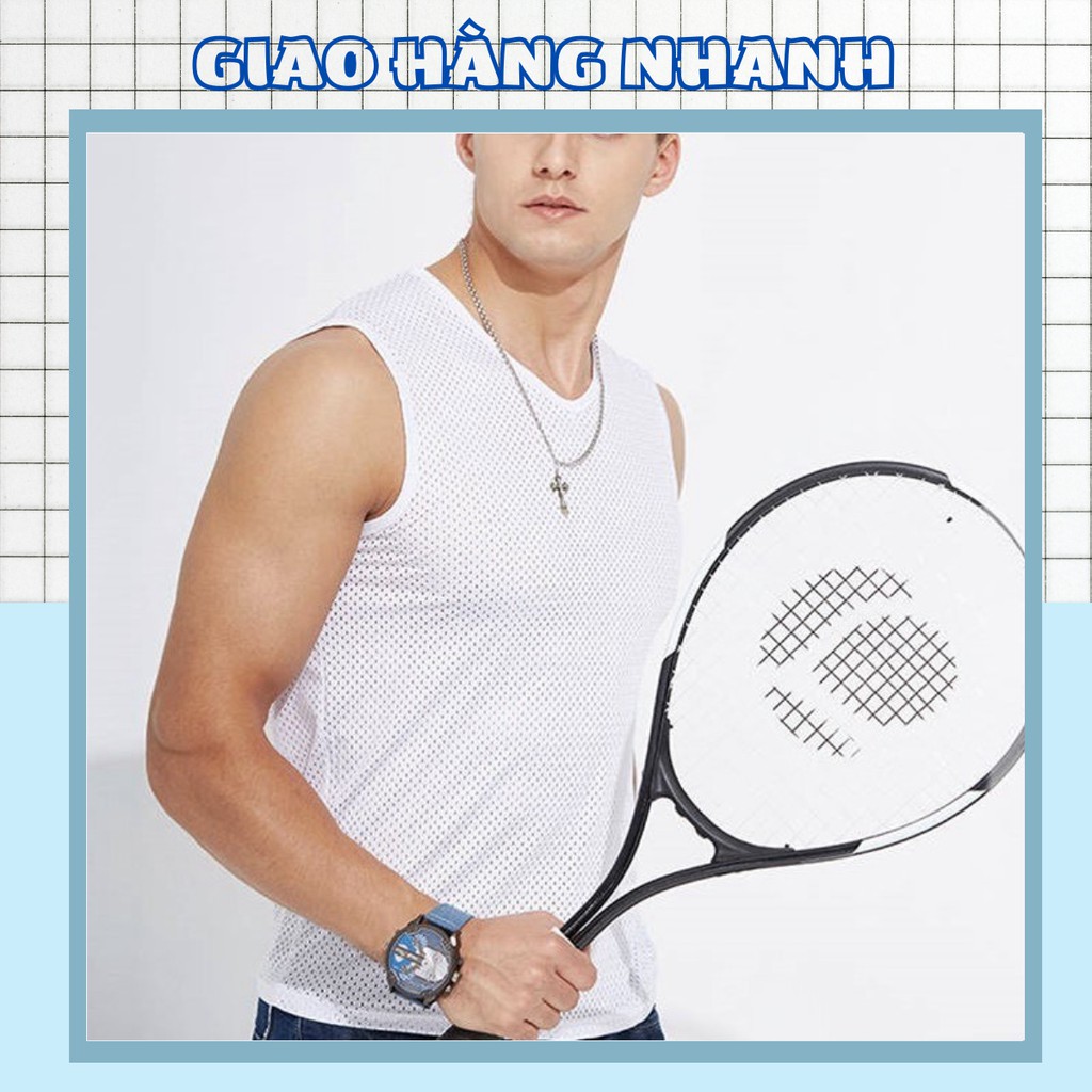 ÁO BA LỖ LƯỚI NAM THÔNG HƠI CO DÃN 4 CHIỀU 88090 GIAO HÀNG NHANH