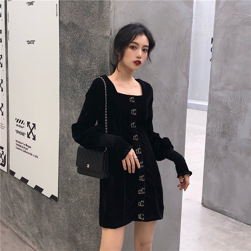 Đầm dáng ôm tay dài Emilyshop ulzzang