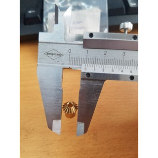 Xuongpin Bánh răng côn siêu nhỏ 18 răng lỗ 3mm bằng đồng ,bộ truyền đảo chiều 90 độ,hàng mới 100%