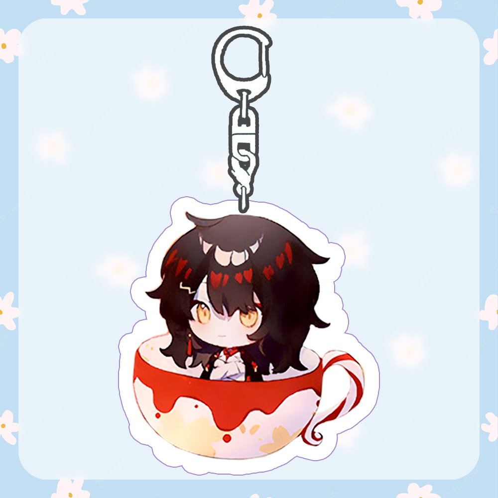 (3cm) Standee mini x Móc khóa LUXIEM ver CỐC TRÀ tượng acrylic anime mica chibi mô hình trang trí quà tặng xinh xắn