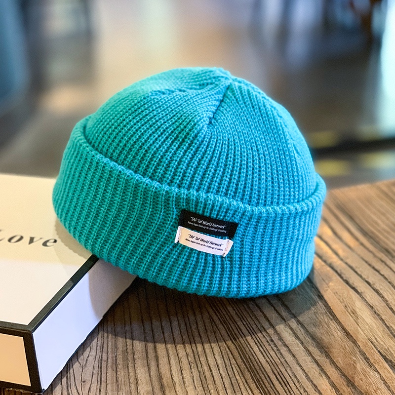 Mũ len màu đen phong cách thời trang thu đông Nhật Bản dành cho nam