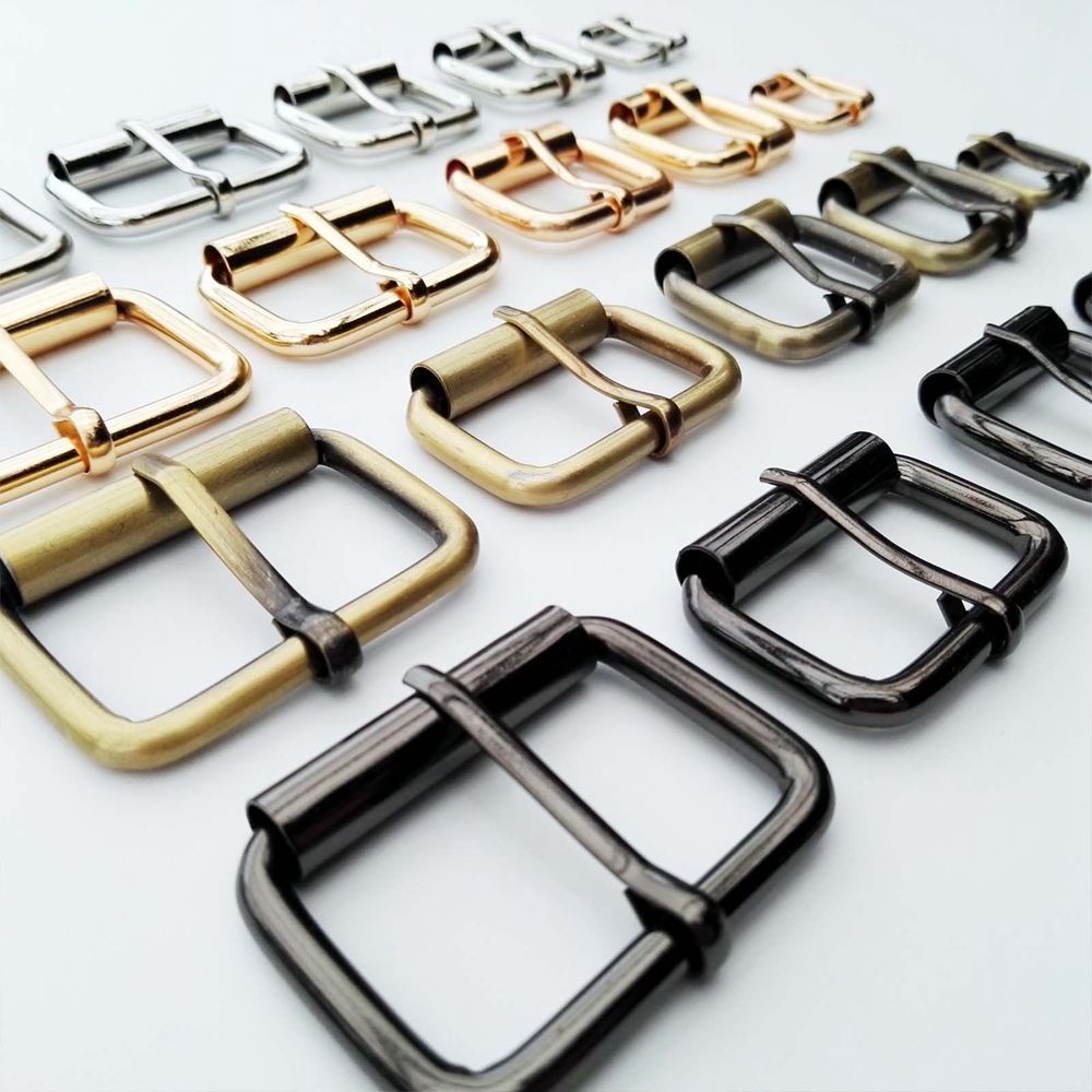 Set 1/2/5 khóa kim loại hình chữ nhật 13/16/20/25/32mm dùng làm đồ da thủ công chuyên dụng