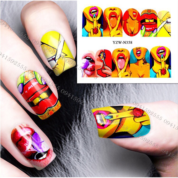 Sticker nước cực chất, cực ngầu, cực cá tính trang trí móng