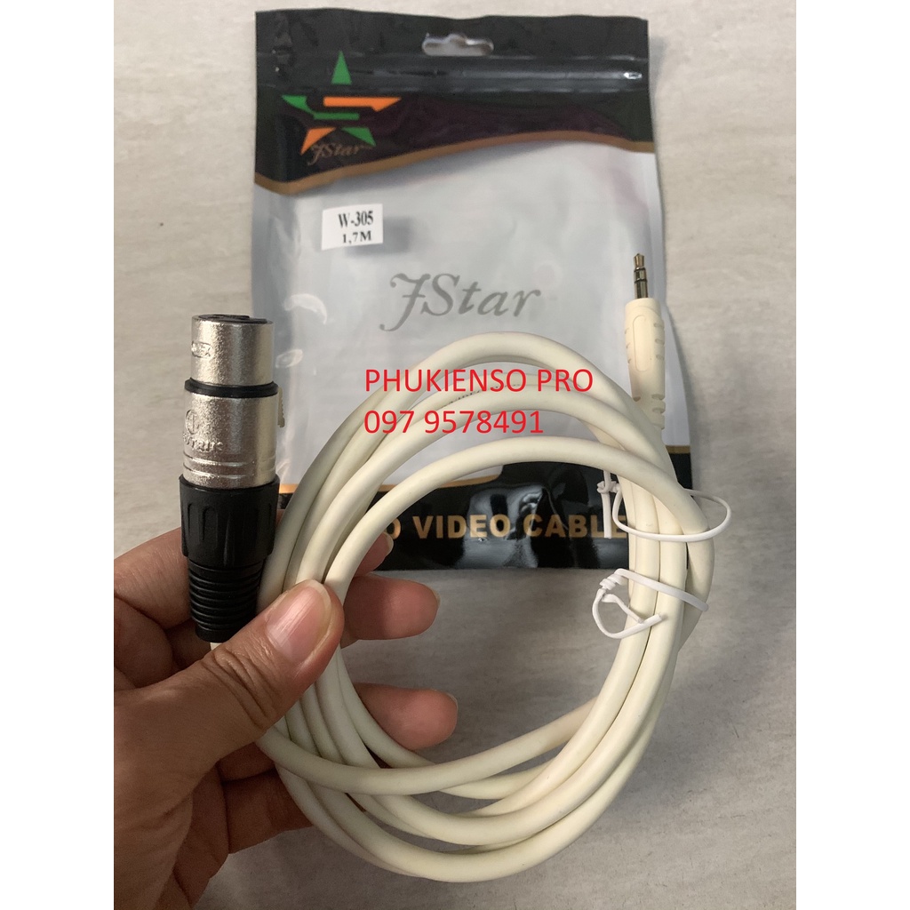Dây kết nối XLR ra 3.5mm / Dây cắm Micro thu âm cho Sound Card