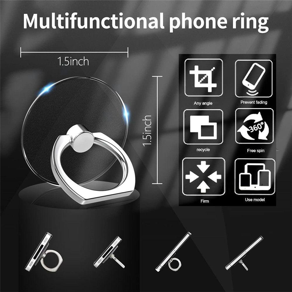 JONYE Nhẫn Đỡ Điện Thoại Xoay 360 Độ Trong Suốt Sang Trọng Đứng