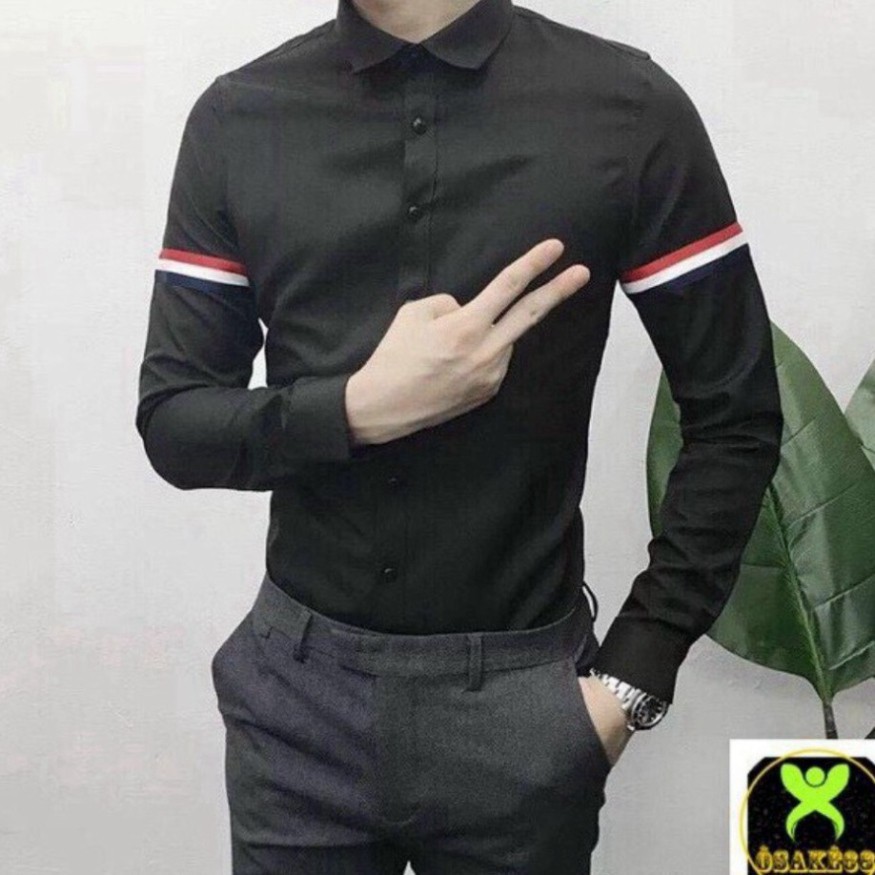 Áo Sơ Mi Nam Phối Cổ Tay Vải Mềm Cực Mát | BigBuy360 - bigbuy360.vn