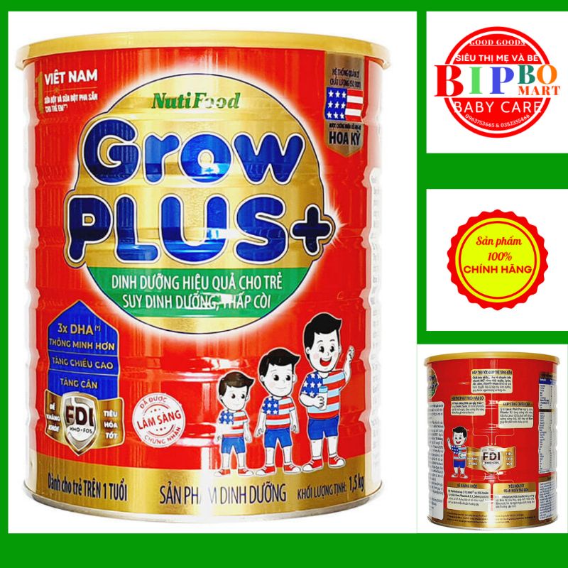 Sữa Grow Plus+ Đỏ FDI 1,5kg của Nutifood (1 tuổi trở lên)