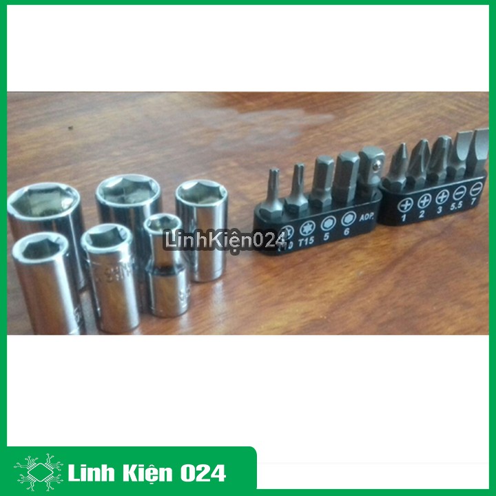 Bộ Tháo Bu Lông-Ốc Vít 17 Chi Tiết Tiện Lợi Nhanh Chóng (Không Lo Mỏi Tay)