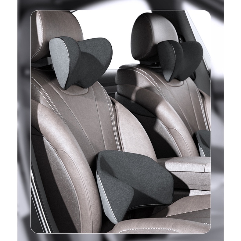 Đệm tựa đầu ô tô Bộ gối tựa đầu ô tô Đệm thắt lưng Bướm tựa đầu ô tô Memory Foam cho ô tô Gối tựa lưng ghế ô tô Gối kê cổ Gối thắt lưng