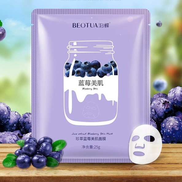 Mặt nạ dưỡng trắng da sữa chua trái cây BEOTUA, mask cấp ẩm dưỡng trắng da mềm mịn