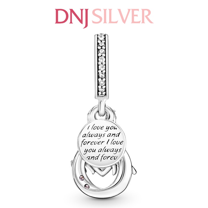 [Hàng cao cấp] Charm bạc 925 cao cấp, hàng chuẩn bạc - Charm Mum Infinity Pavé Double thích hợp để mix vòng tay charm