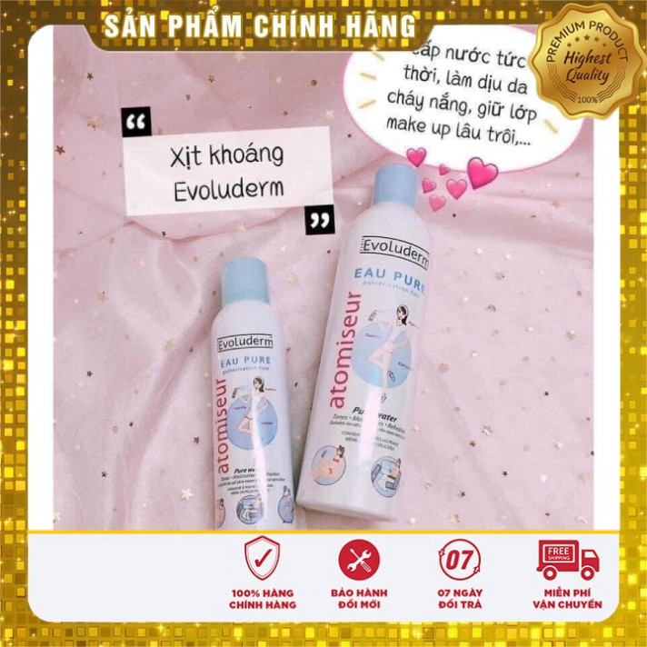 [AUTH] XỊT KHOÁNG EVOLUDERM PHÁP (Hàng chính hãng)