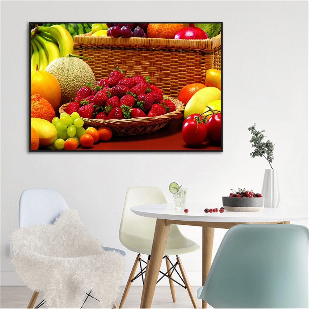 Tranh Treo Tường Trang Trí Hình Quả Dứa/Trái Cây Hiện Đại Giá Đỡ