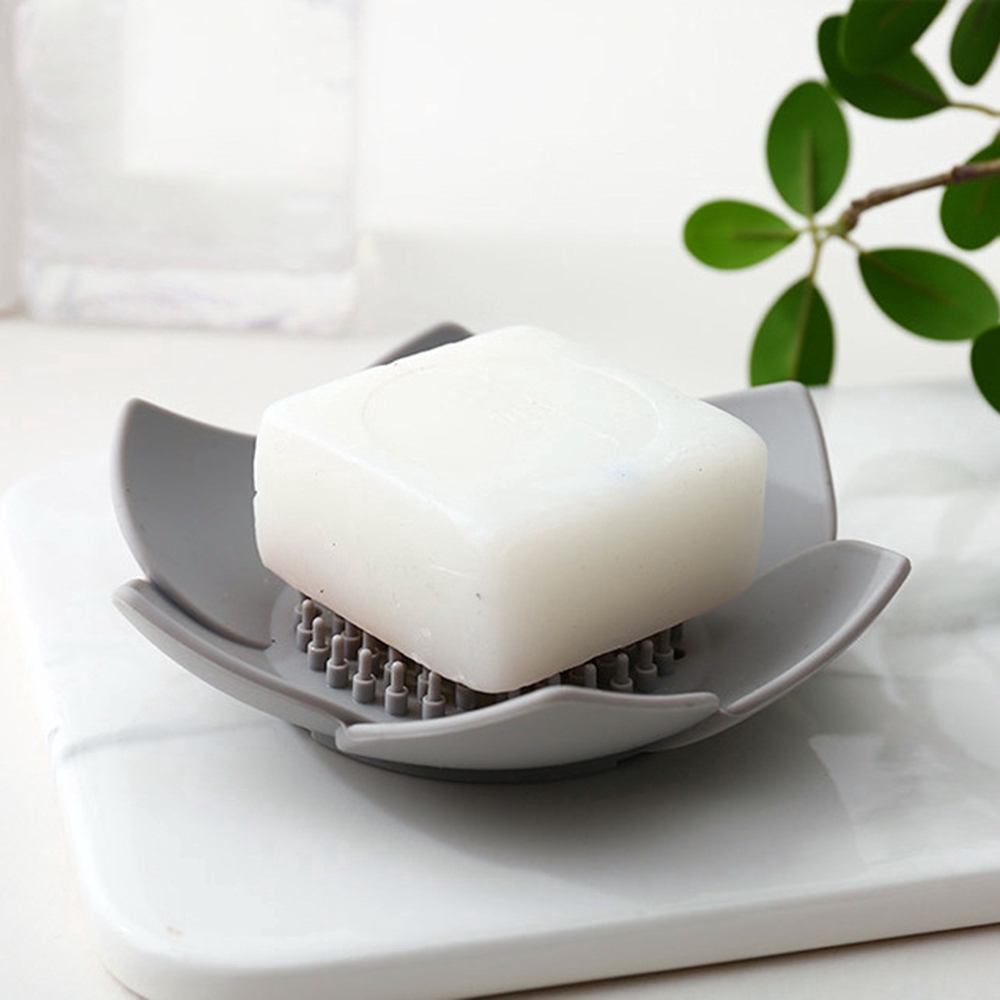 Khay đựng xà phòng rửa chén hình hoa sen bằng silicon thoáng khí