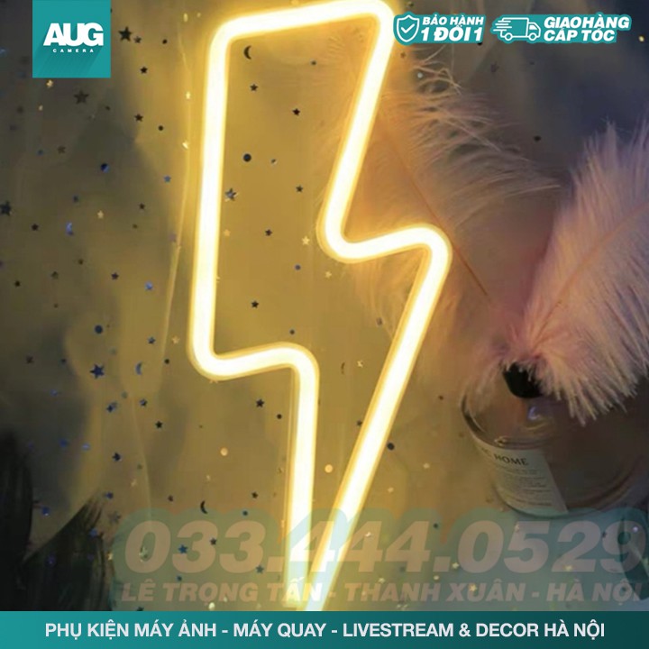 Đèn trang trí nhiều hình, Đèn led Neon light ánh sáng long lanh - AUG Camera &amp; Decor Hà nội