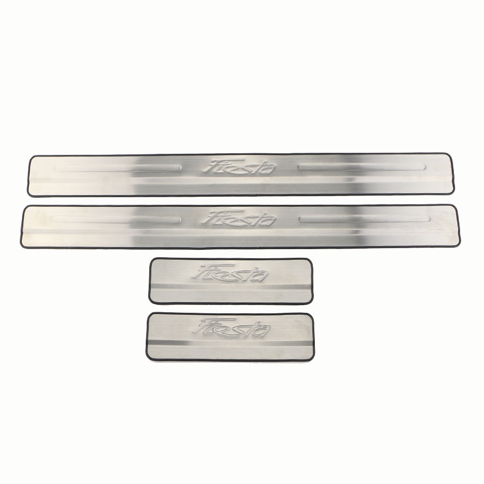 Set 4 Ốp Bảo Vệ Cửa Xe Hơi Ford New Fiesta 2009-2019 Bằng Thép Không Gỉ