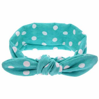 Băng đô turban nơ cho bé xanh-shoppiu
