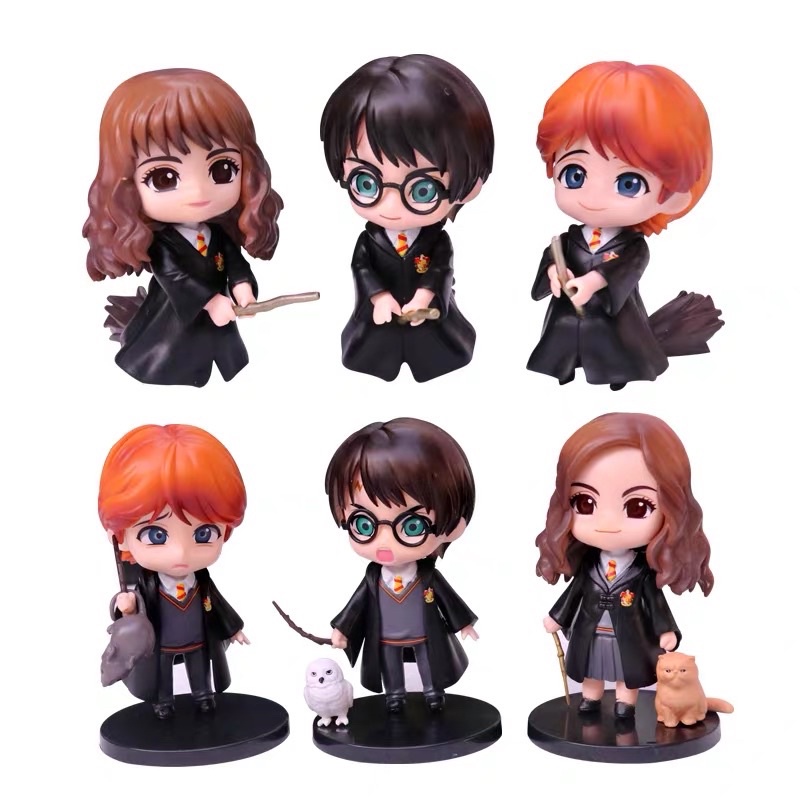 Mô hình Harry Potter - Mô hình Harry Potter Ron Hermione Chibi 20cm