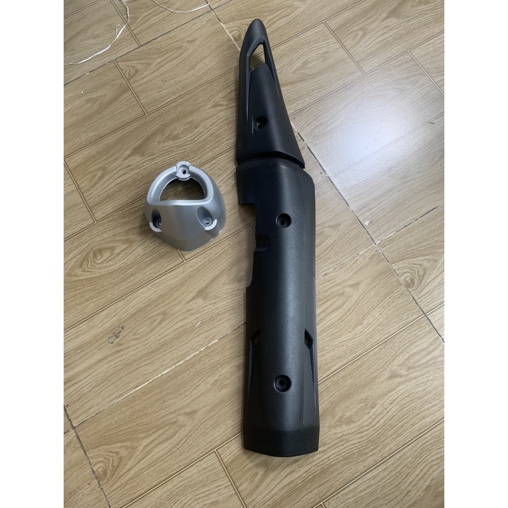 ỐP pô và chụp đích pô xe exciter 150 mẫu zin chụp đích màu bạc