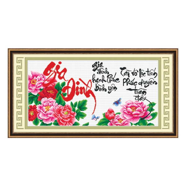 Tranh Thêu Chữ Thập Gia Đình 51402
