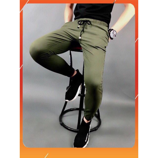 Quần Jogger nam, Quần kaki nam vải trơn bo ống tcs (Ảnh thật)