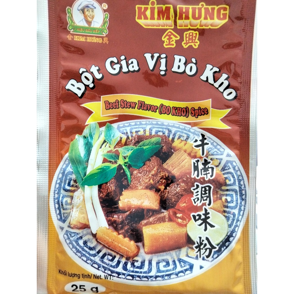 Bột gia vị nấu bò kho hiệu Kim Hưng, gói 25g