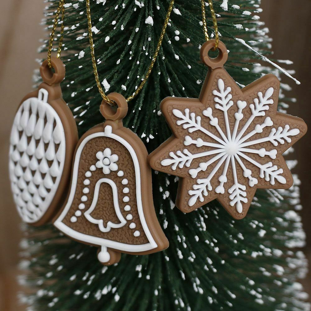 Bộ 11 mặt trang sức treo trang trí cây thông giáng sinh bằng đất sét thủ công