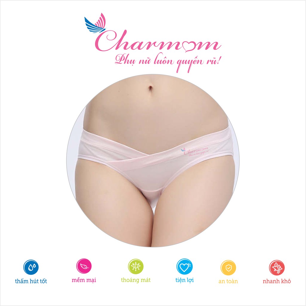 Quần Lót Bầu Cotton Lưng Thấp Charm Mum