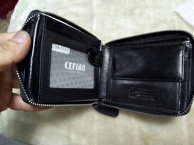 Ví Nam dây kéo vòng da bò sành điệu