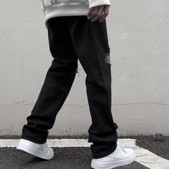 Quần denim ống suông rộng thời trang hip hop cá tính dành cho nam