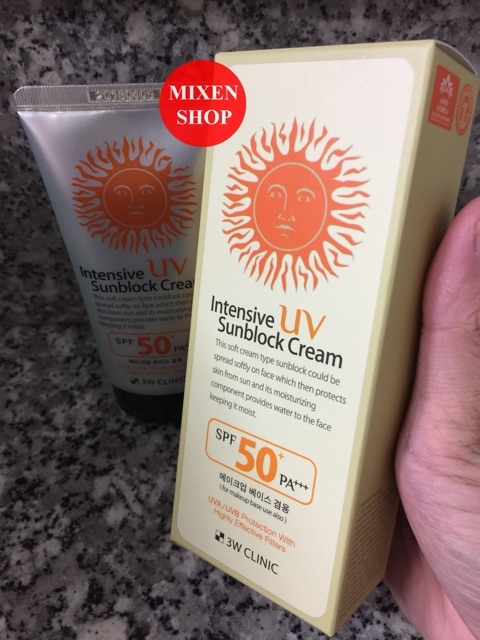 {Chính Hãng - Ảnh Thật} Kem chống nắng 3w Clinic Intensive UV Sunblock Cream SPF 50 | BigBuy360 - bigbuy360.vn