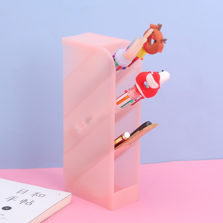 Hộp cắm bút, hộp đựng bút, lọ đựng bút, cọ trang điểm, dụng cụ học tập 4 ngăn tiện lợi