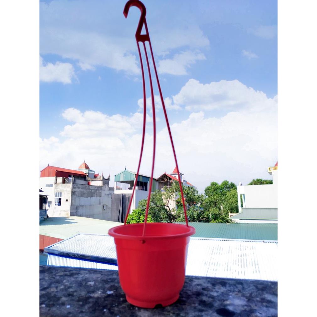 10 chậu treo trồng cây, trồng hoa - chậu nhựa treo tròn hàng đẹp đủ màu sắc