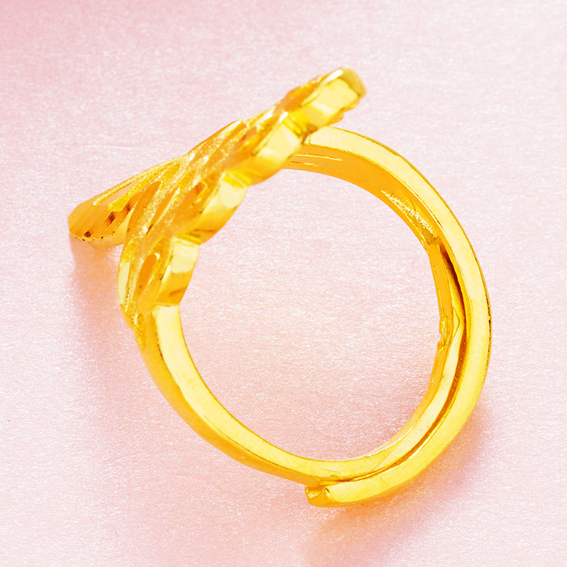Nhẫn Đồng Mạ Vàng 24k Thiết Kế Mới Thời Trang Theo Phong Cách Shajin Dành Cho Nữ