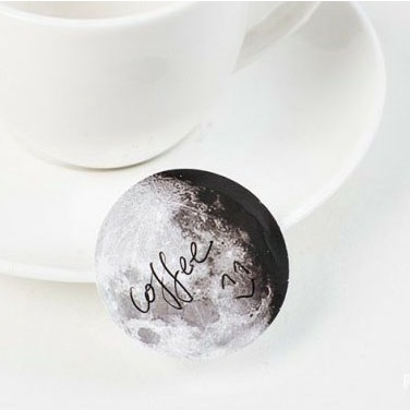 Miếng Dán Trang Trí Sổ Tay Hình Mặt Trăng Sáng Tạo DIY