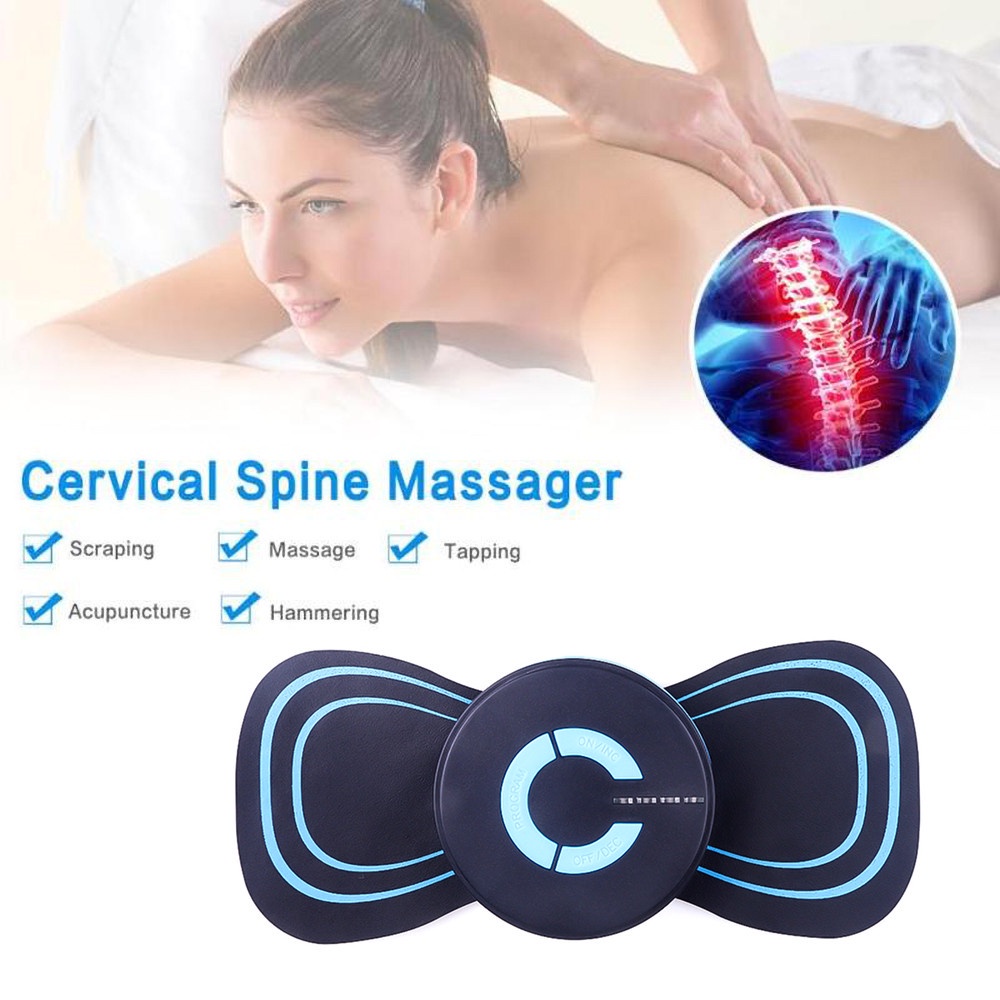 Đệm Massage Xung Điện Giảm Đau Nhức Cổ Vai Gáy, Bắp Tay, Lưng - Miếng Dán Mat xa Toàn Thân 10 Chế Độ