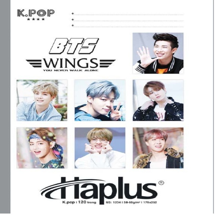 Vở kẻ ngang BTS -K.POP 80 - 120 200 trang