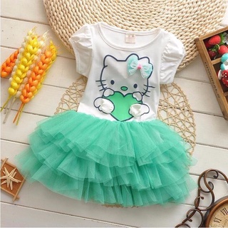 Đầm Xoè Tutu Hello kitty Cho Bé Gái
