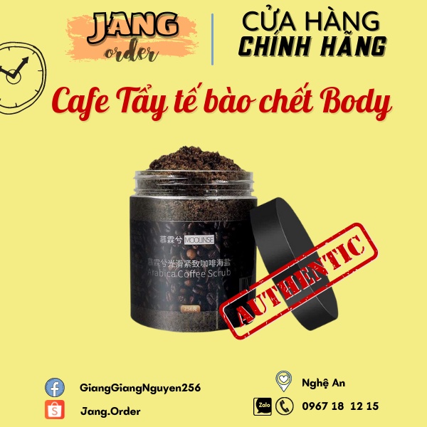 #65k 256g Bột cafe + dầu dừa tẩy da chết body