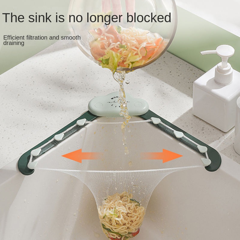 Vỏ Lưới Hình Tam Giác Lọc Rác Bồn Rửa Chén Dùng Một Lần Chống Rò Rỉ