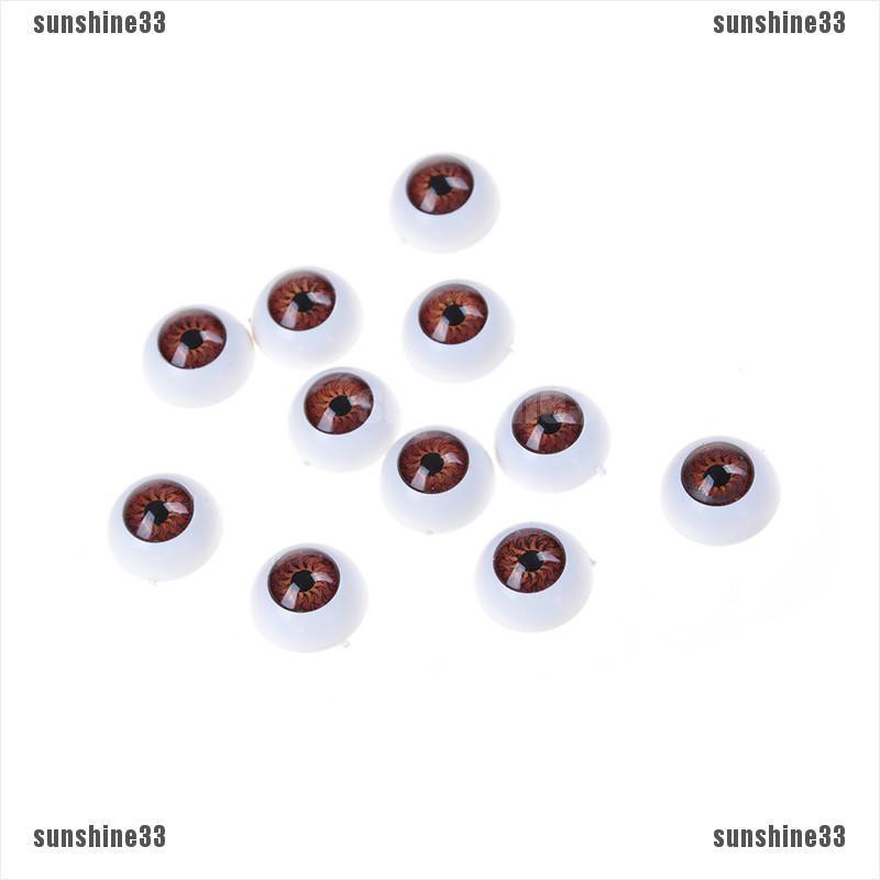 【COD•suns】10pcs(5pairs 20mm Half Round Doll Eyes Bjd Doll Troll Eye 3 Colors T