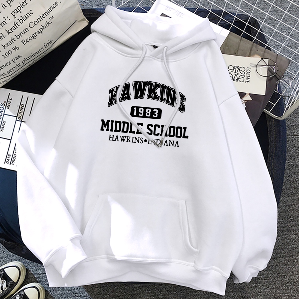 Áo Hoodie In Chữ Stranger Things 1983 Phong Cách Harajuku Thời Trang Mùa Thu Cho Nam