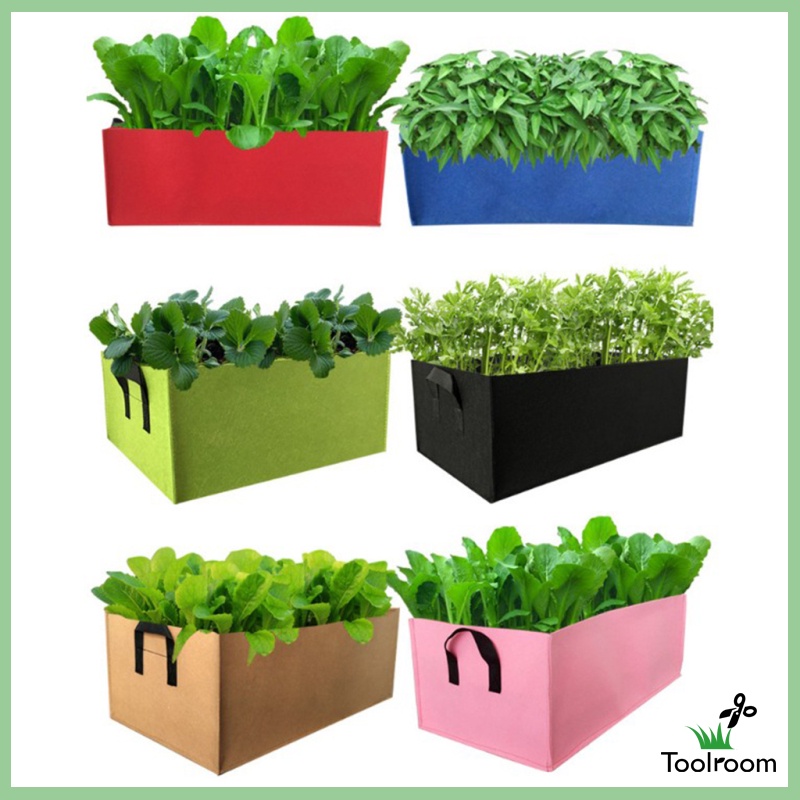 Toolroom Black Thickened Felt Non-woven Plant Grow Bags Potato Container